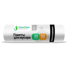 Мешки для мусора 30 л 30 шт. ПРОЗРАЧНЫЕ в рулоне