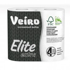 Бумага туалетная Веиро ЭЛИТ ЭКСТРА 4-слойная упаковка по 4 шт. белая