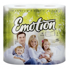 Бумага туалетная Мягкий знак Emotion 3-слойная упаковка по 4шт.