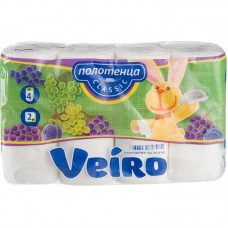 Полотенца бумажные Веиро 2-слойные упаковка по 4 шт.
